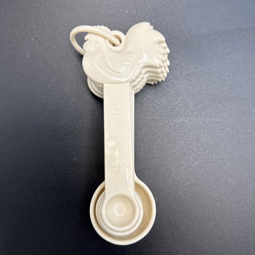 Paula Deen Chicken Rooster Measuring Spoons Set‎ Of 6 (extra 1T) Plastic